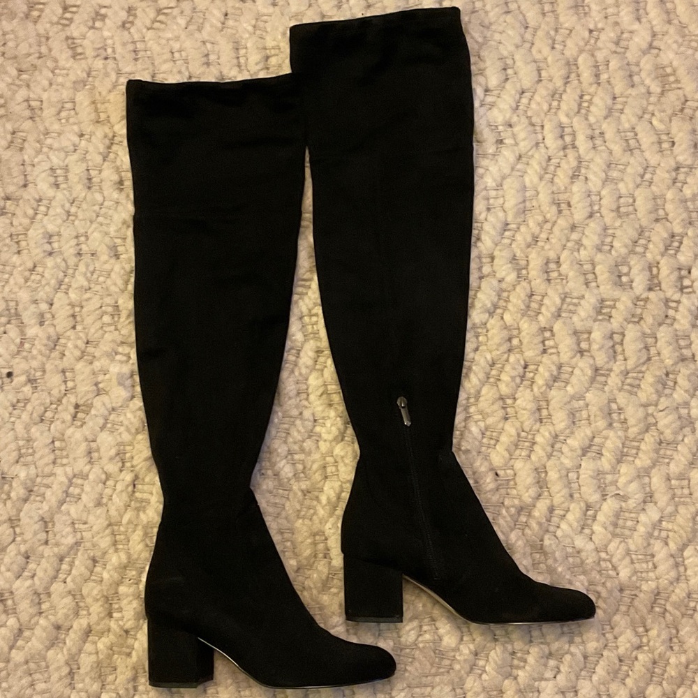 Sam Edelman Black Over-the-Knee Suede Boots